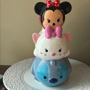 NWOT Disney Stackable Figurines - Minnie, Marie, Stitch Bank